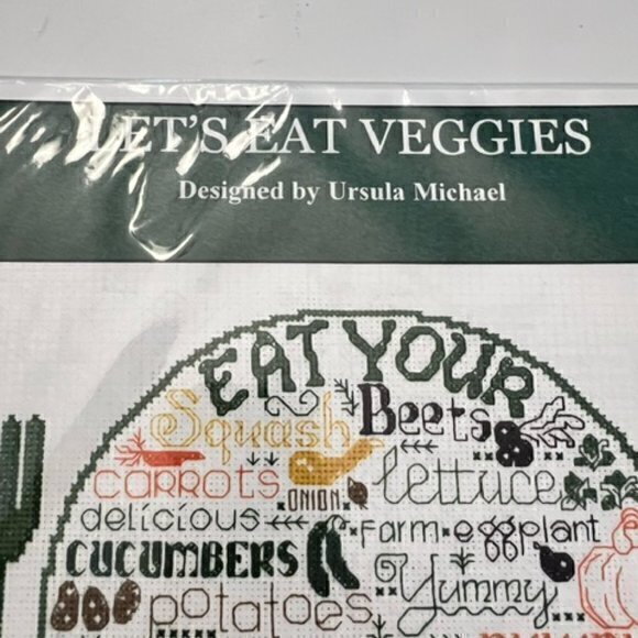 Imaginating Inc. Let's Eat Veggies #2869 K Cross Stitch Kit Sampler 2013 NEW Fun - Picture 3 of 6